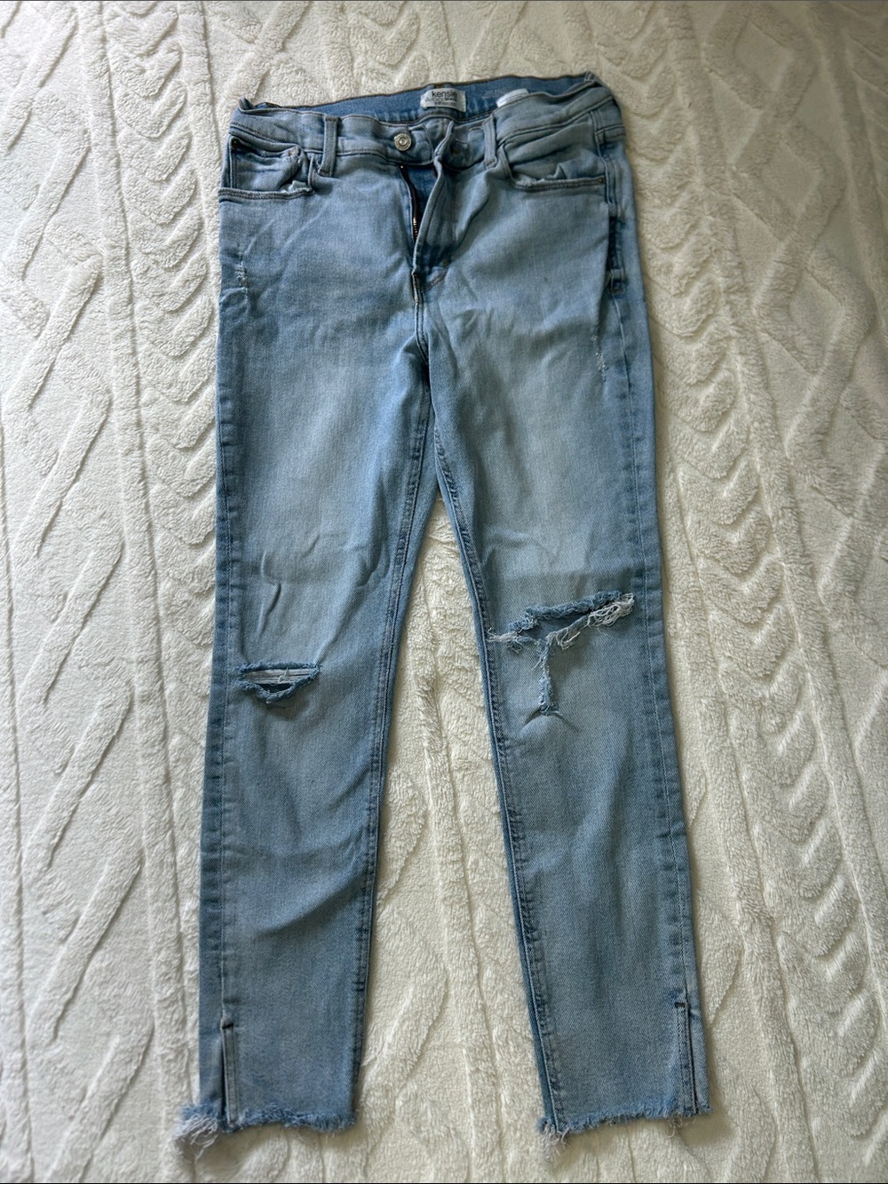 Light Blue Distressed Skinny Jeans
